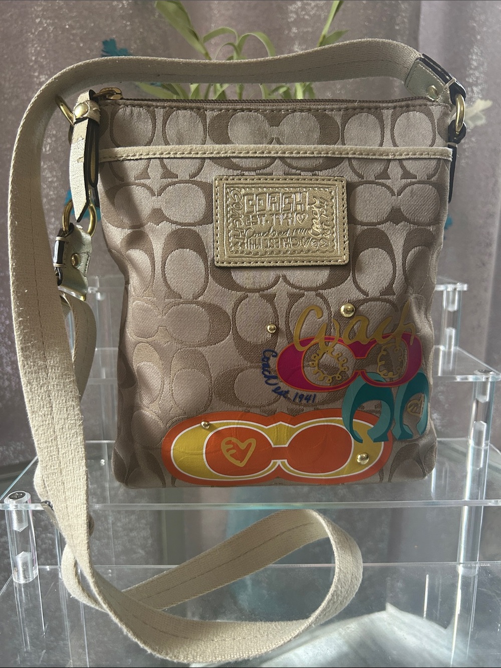 COACH Poppy Daisy Pop C Appliquè Crossbody